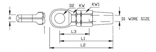 Blue Wave Swageless Eye Terminal